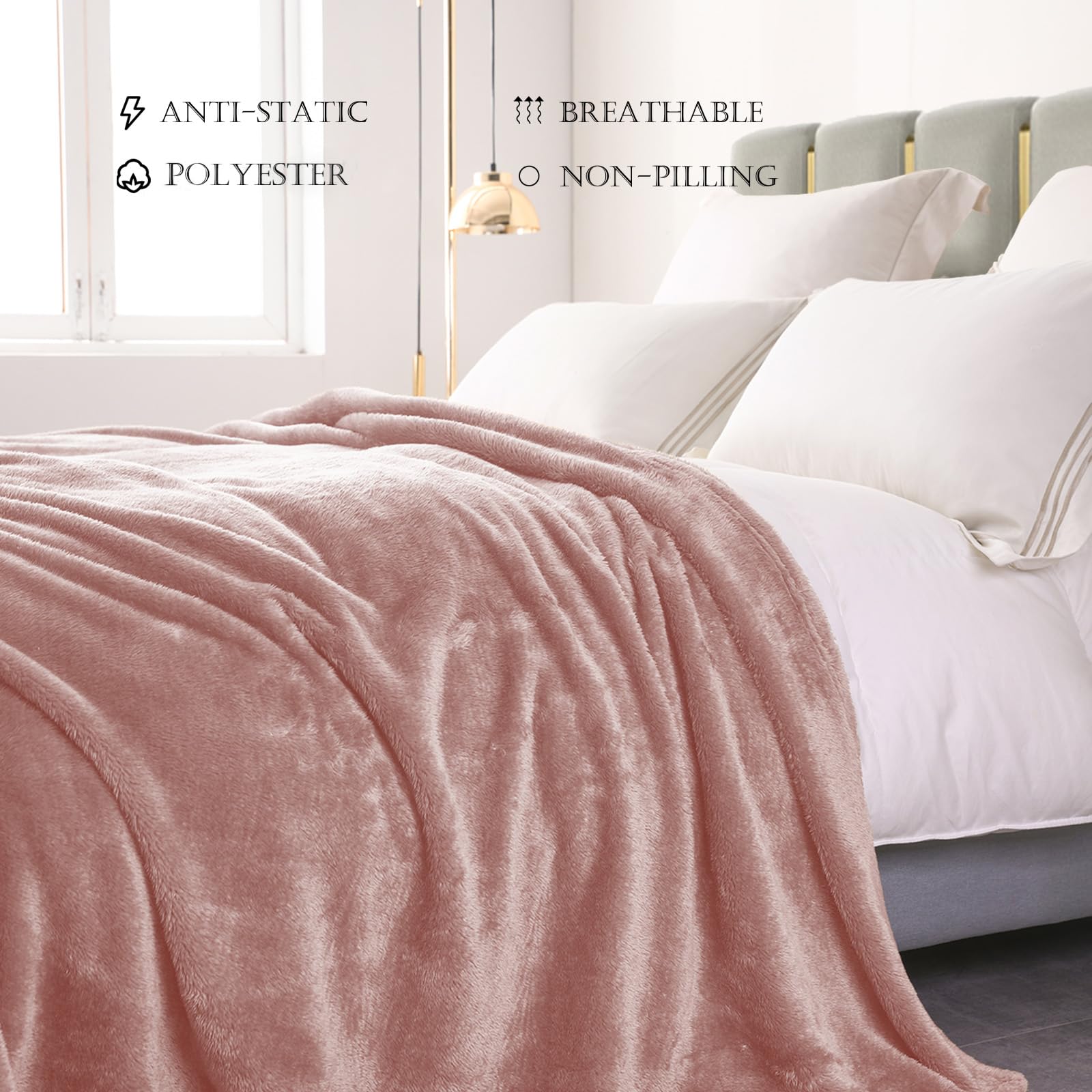 Exclusivo Mezcla fleece blanket Queen Size for bed, super soft and