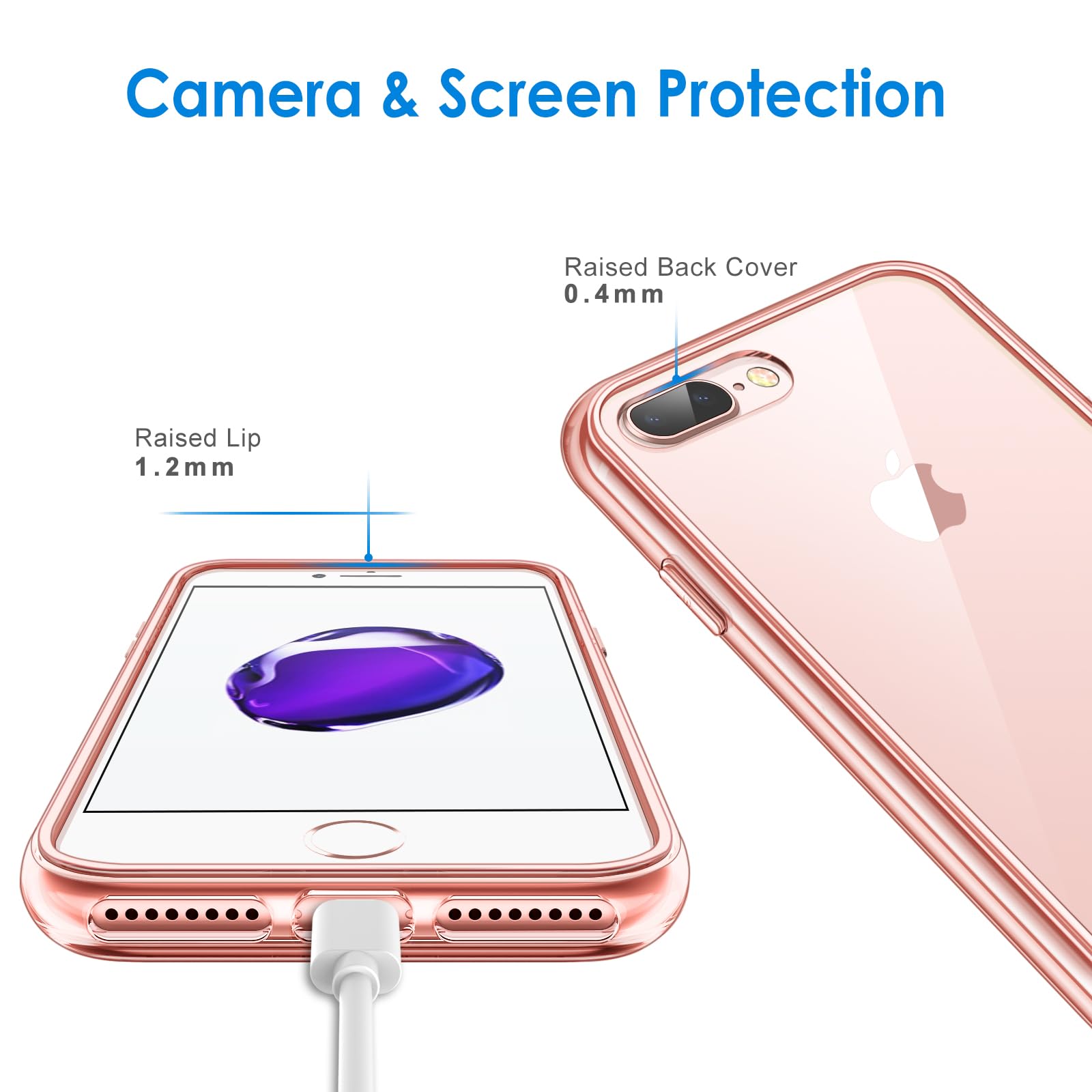 iPhone7 iPhone8 対応 ケース スタイリッシュ ローズゴールド Amazon.com: JETech Case for iPhone 8 Plus and iPhone 7 Plus