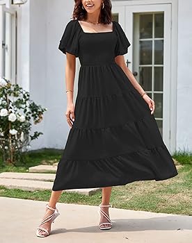 Corally swim ブラックpuff sleeve long dress Corally swim ブラックpuff sleeve long dress Corally swim