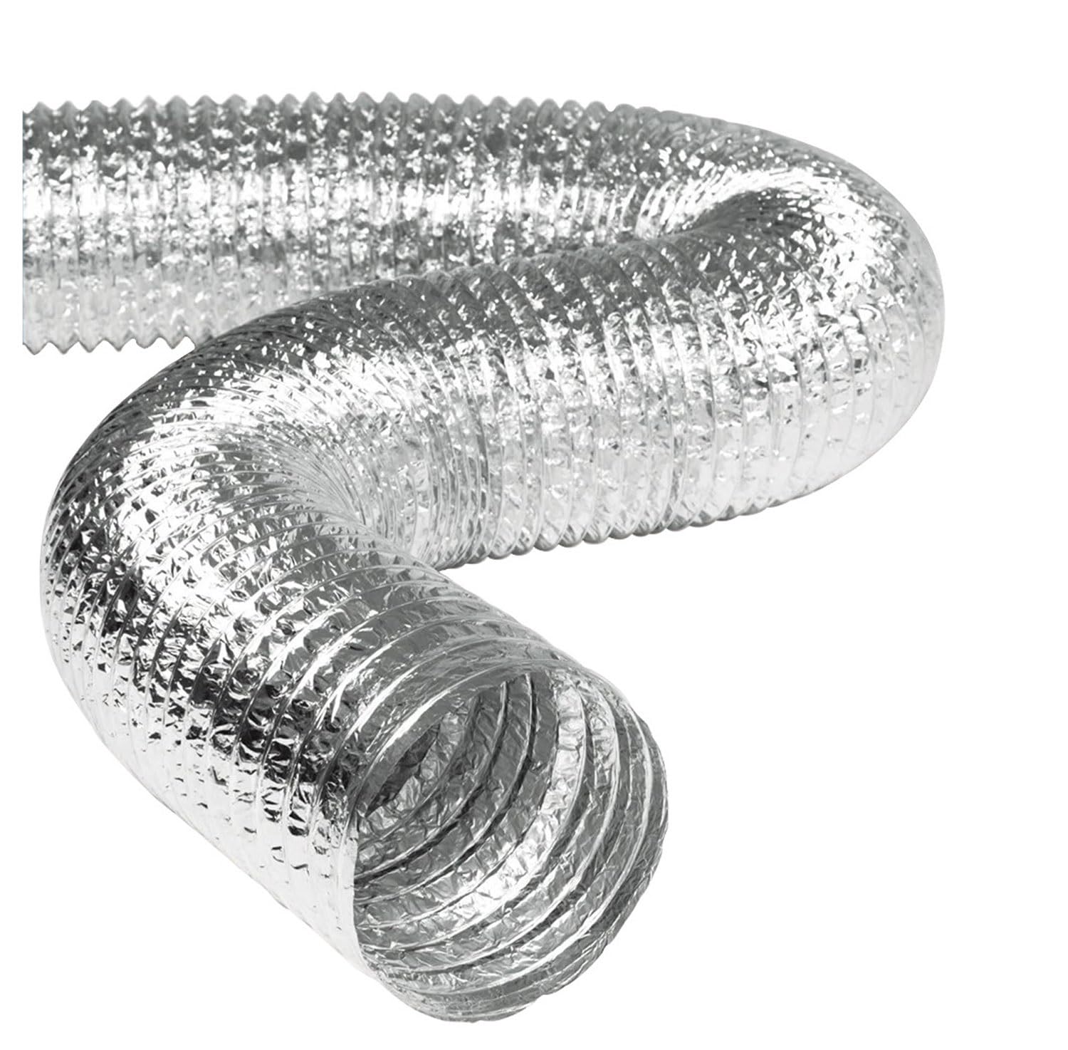 Condotto Di Ventilazione Tubo Di Scarico Condotto D'aria Flessibile Con 2 Morsetti In Alluminio Per Aerazione Domestica, Hydroponics,Asciugatrice 80/100/120/150/160/170/180/200/250/300mm(5m,300mm)