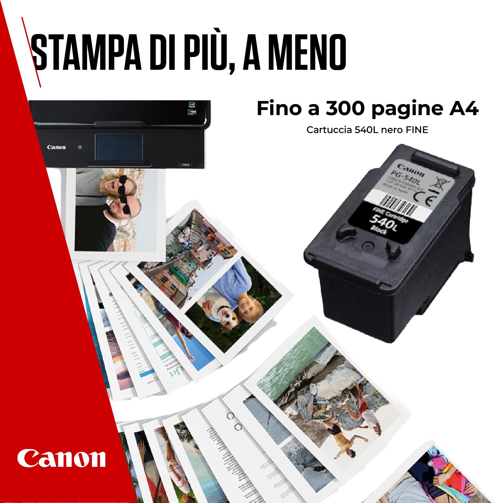 Canon Ink - PG-540L Cartuccia d'inchiostro nera originale a resa elevata per stampanti - Stampa fino a 300 pagine A4 (1 cartuccia)