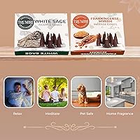 Vista 83 de TRUMIRI Incense Cones - Combo Pack of 20 Cone Incense - 10 Nag Champa + 10 Palo Santo - Insence Cones - Incense Cones Scented - Cone Incense Scents