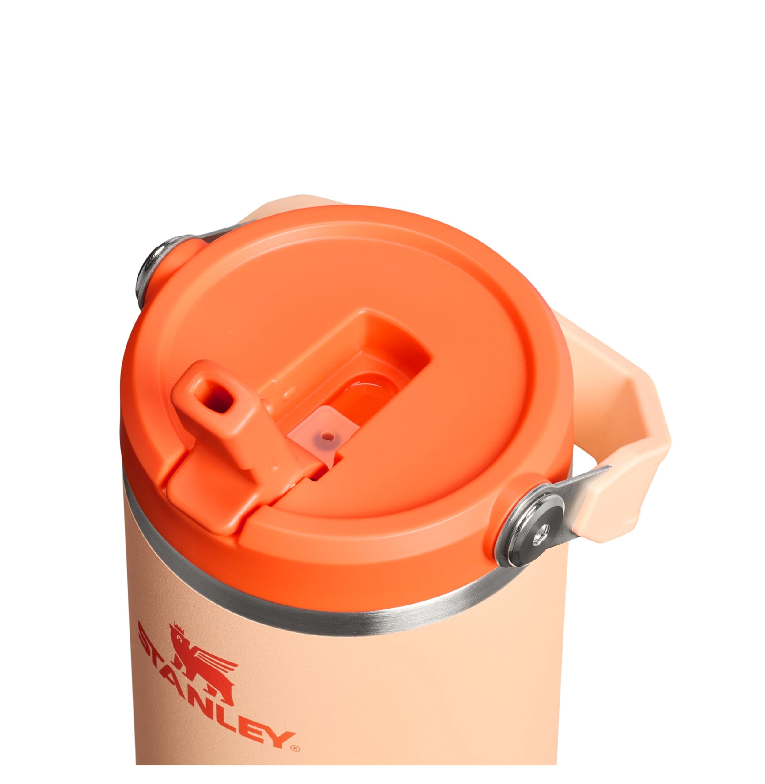 Stanley 1913 Flip Straw Tumbler 1.0 Borraccia Con Cannuccia 0.89L - Fredda Per 12 Ore - Borraccia Termica Senza BPA - Bottiglia Acqua Facile Da Trasportare - Lavabile In Lavastoviglie - Orange Sherbet