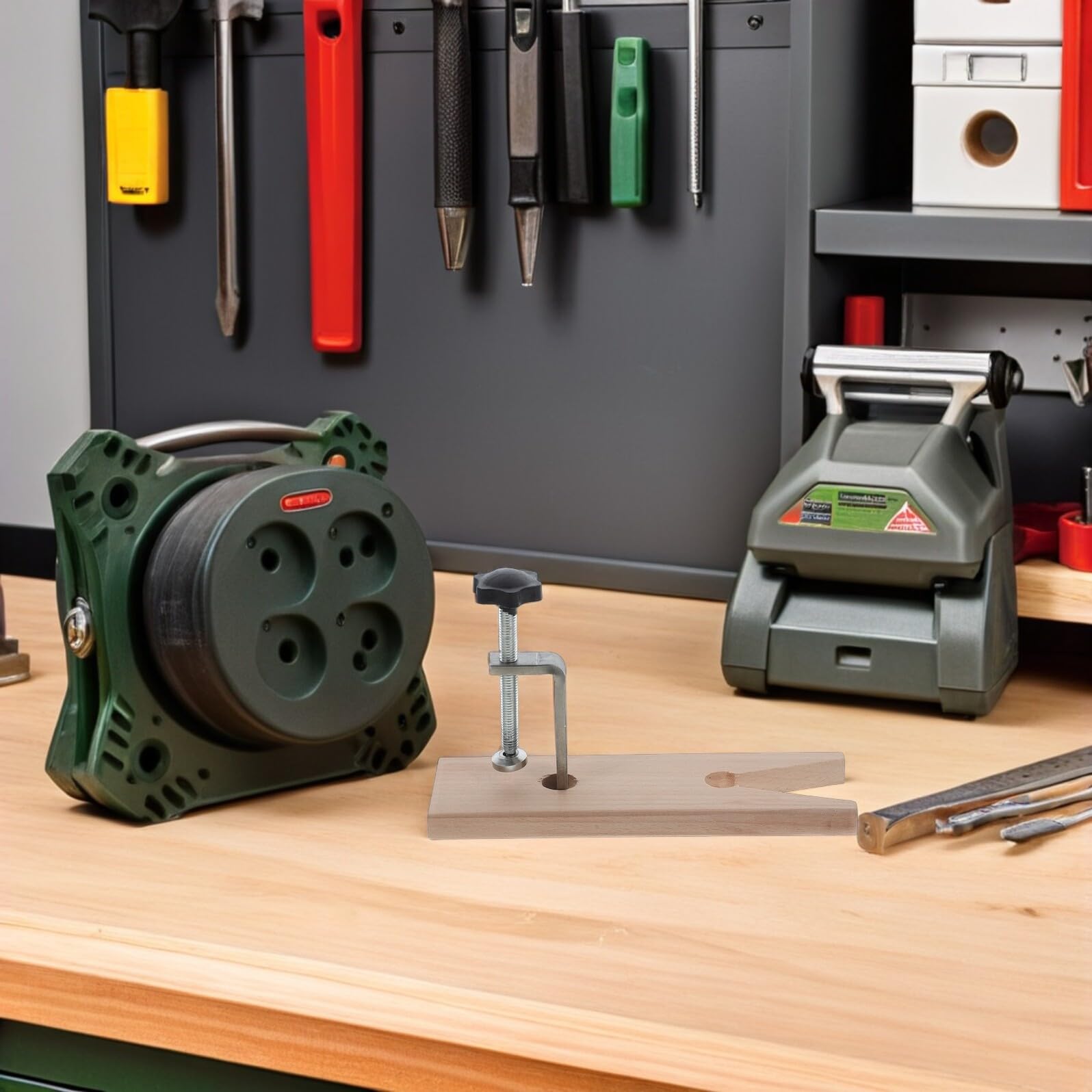 Baluue Morsetto da Banco Portatile Tavolo, 2 Set per Gioielli e Metallo | Legno e Ferro, Strumenti di Fissaggio Inclusi, per Lavorazioni Orafe e Assemblaggio da Banco