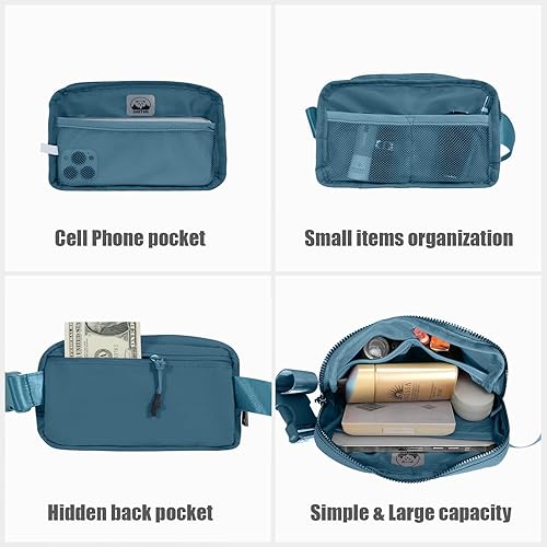 Miniatura 10 de Riñonera para mujeres y hombres, bolsa cruzada para la cintura, para viajes, correr, senderismo, entrenamiento, S - verde oliva, Bolso bandolera Mini