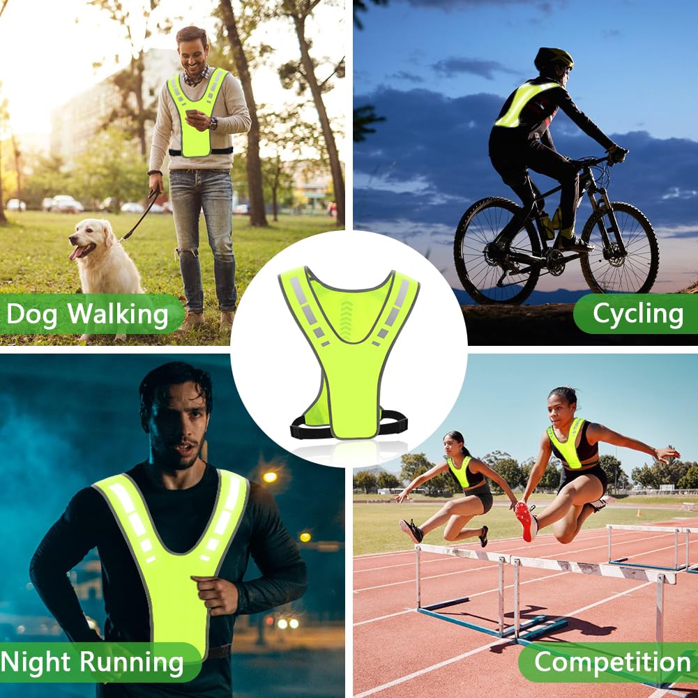 Fintronic 2 Pack Hi Vis Reflective Running Gears, Safety Vest High Visibility, Breathable Reflectors Clothing - Image 7