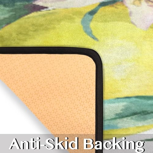 Miniatura 4 de Tapete de cocina con patrón de limón vintage, acolchado, antifatiga, juego de 2 piezas, duradero, resistente a las manchas, parte inferior