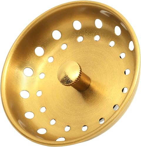 Tapón de colador dorado para fregadero,Tapón de fregadero de acero inoxidable,Tapón de cesta de repuesto para fregadero de cocina dorado