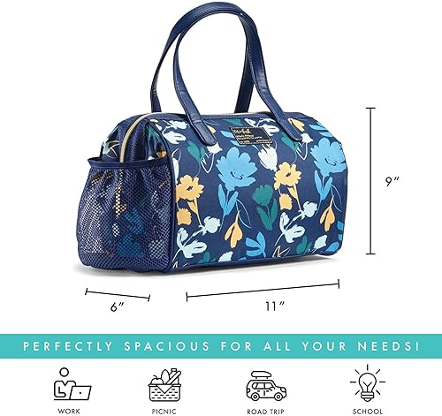 Miniatura 3 de Fit & Fresh Cloverdale - Bolsa de almuerzo aislada para adultos con bolsa lateral y asas de transporte, kit completo de almuerzo incluye 2