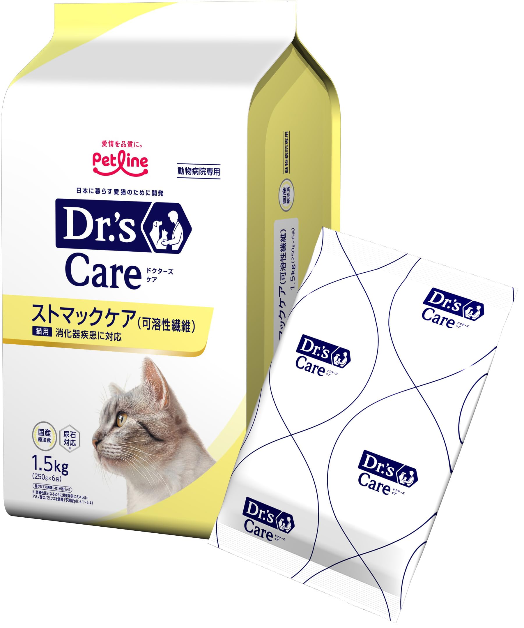 Amazon.co.jp: ドクターズケア 猫用ストマックケア（可溶性繊維） 1.5