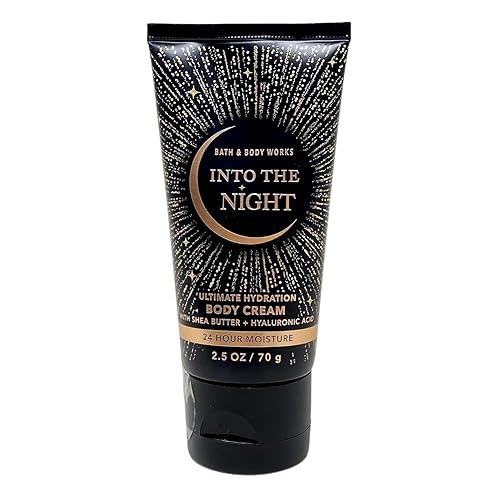 Bath and Body Works - Cuidado corporal de tamaño de viaje, 2.5 onzas, 24 horas, crema corporal (Into the Nights)