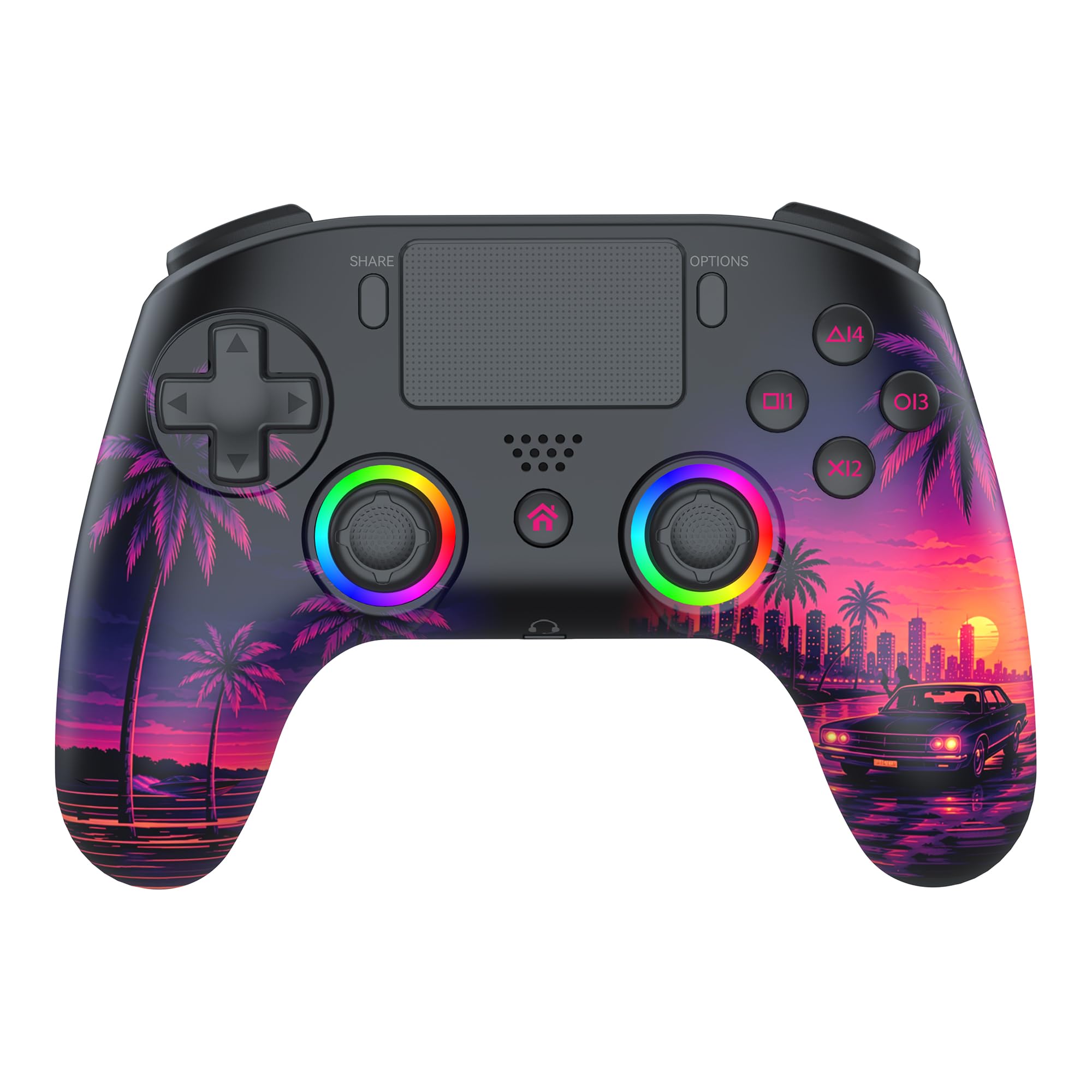 Subsonic - Manette sans Fil pour PS5 et PC - LED RGB - Sunset