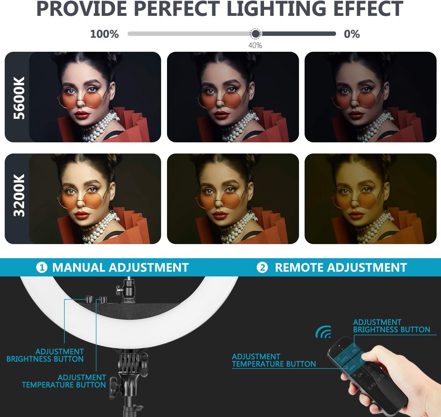 Prоmо 40% оƒƒ Neewer 18-inch LED Ring Light with Stand and 2.4G Wireless Remote, 55W 3200K-5500K Makeup Ringlight with Soft Tube/Phone Holder/Ball Head for Vlogging Selfie Video Shooting, Support USB Charge Buу 1 gеt 1 Neewer 18-inch LED Ring Light with Stand and 2.4G Wireless Remote, 55W 3200K-5500K Makeup Ringlight with Soft Tube/Phone Holder/Ball Head for Vlogging Selfie Video Shooting, Support USB Charge