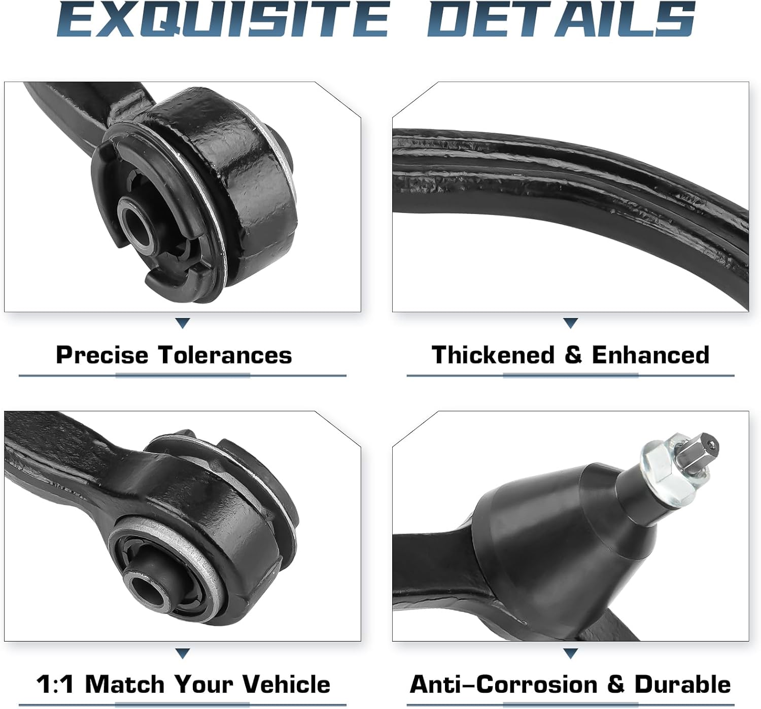 Front Upper Control Arms for Ford Expedition 2004 2005 2006 with Lower Ball Joints Sway Bars Tie Rods End Suspension Kit, Coil Spring Bar Suspension Only, K80718 K80719 K80039 K80239 ES3695 10PCS