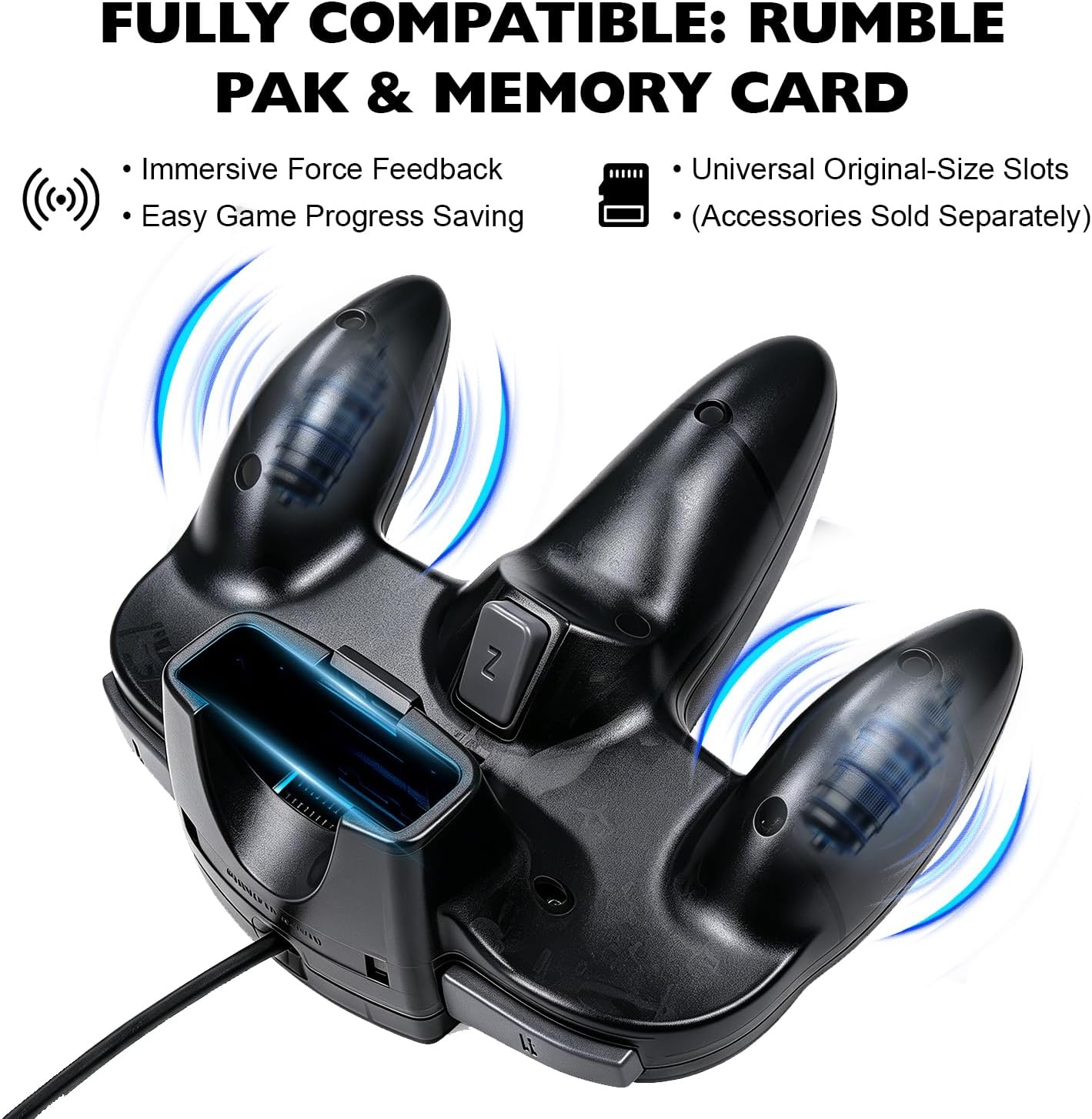 miadore 4 Pack Classic N64 Controller, Wired Classic N64 Gamepad with Upgraded Joystick(Non PC USB Version) (Black/Gray/Red/Blue) 4 71rPI3DwQaL. AC SL1500