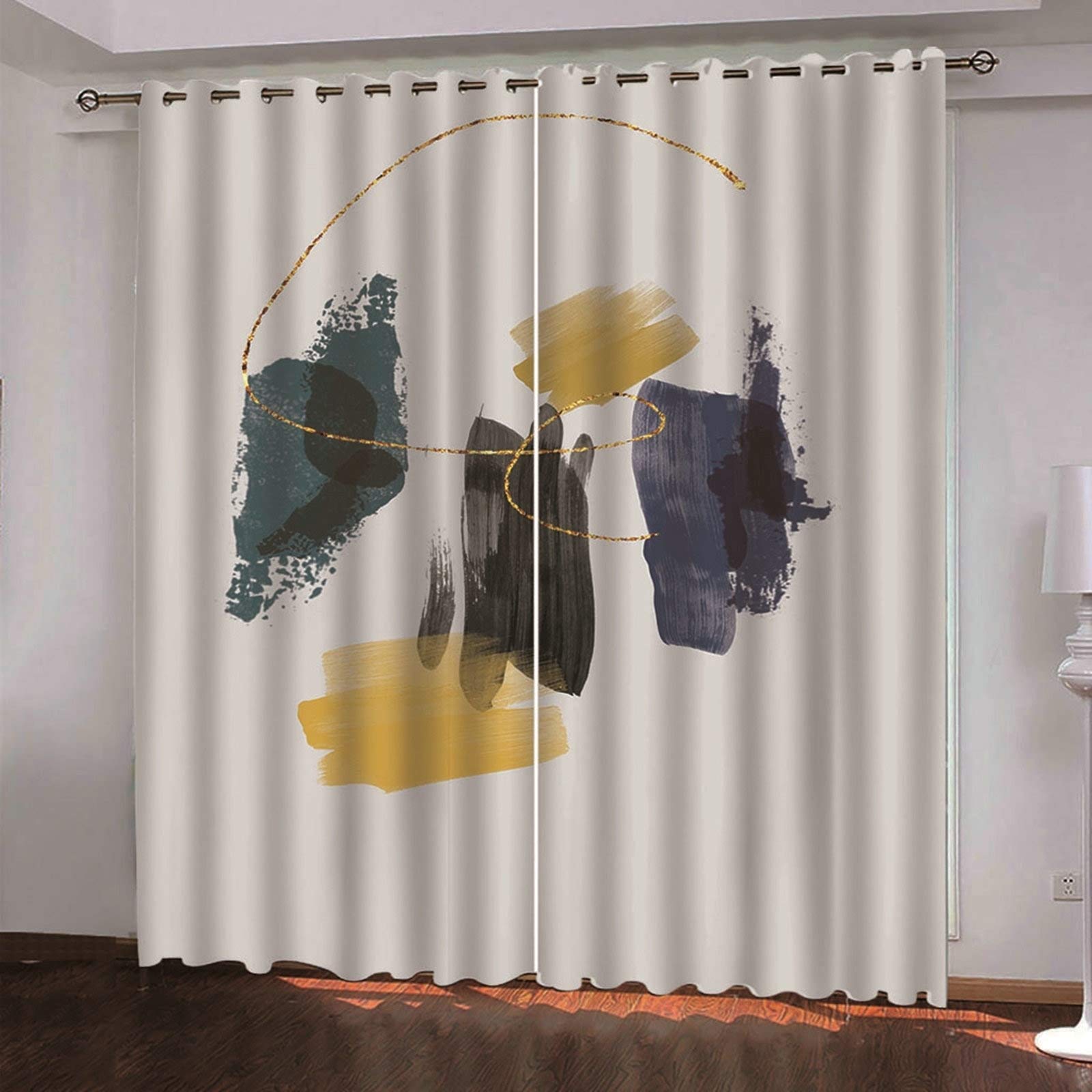 HLC.ME Laurance Set Di 2 Tende Termiche Oscuranti - Beige Pergamena, 42x84 Cm - Con Occhielli In Metallo, Isolamento Termico, Blocco Luce 100%, Per Soggiorno E Camera Da Letto