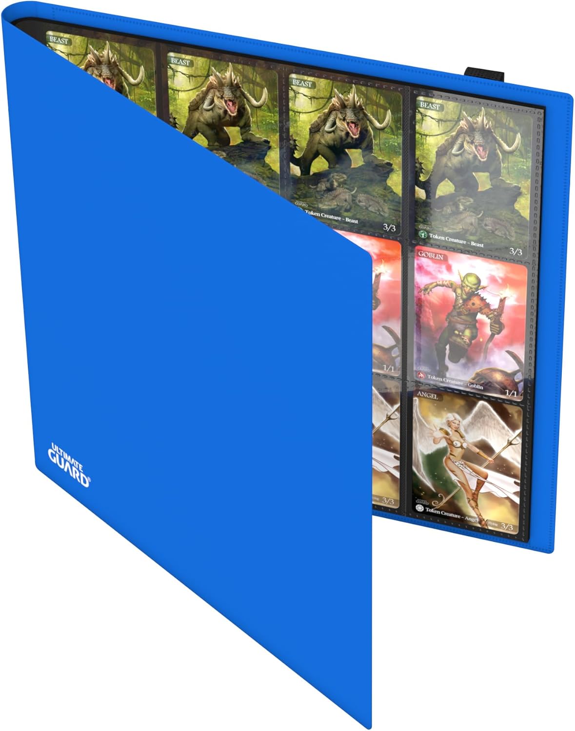 Ultimate Guard Flexxfolio | 12 Side-Loading Pocket for Trading Card Storage up to 480 Cards Binder, Sturdy Card Collection Designed for Double-Sleeved Cards, Blue Quadrow Card Album Folder for TCG