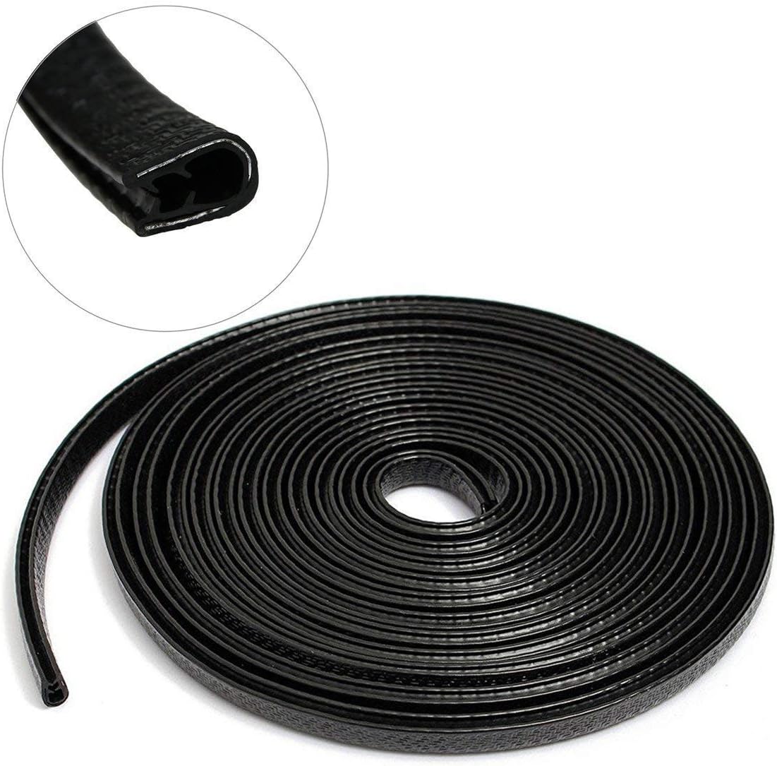 Storystore Car Door Edge Protector, 16.4Ft(5M) U Shape Rubber Edge Trim Door Guard Car Protection Edge Fit for Most Car (Black)