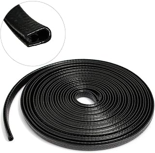 Car Door Edge Guards U Shape Edge Trim Rubber Seal Protector Car Protection Door Edge Fit for Most Car (5M, Black)