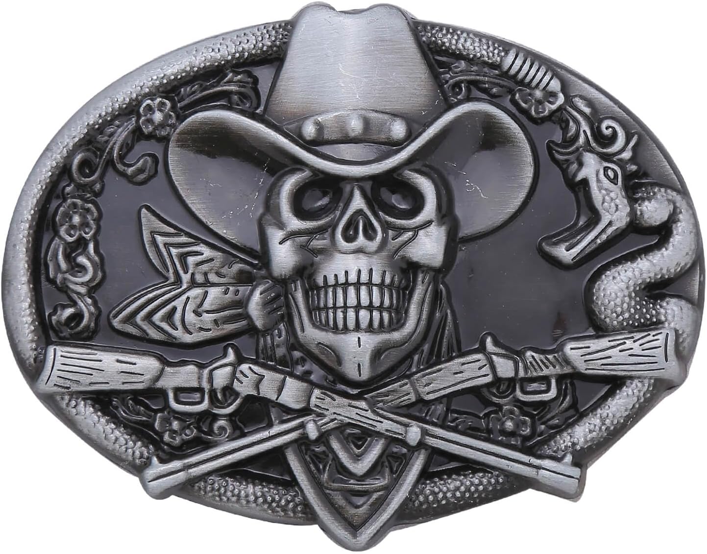 Western Belt Buckle for Men Women Vintage Cowboy Cowgirl Texas Rodeo Poker Belt Buckles