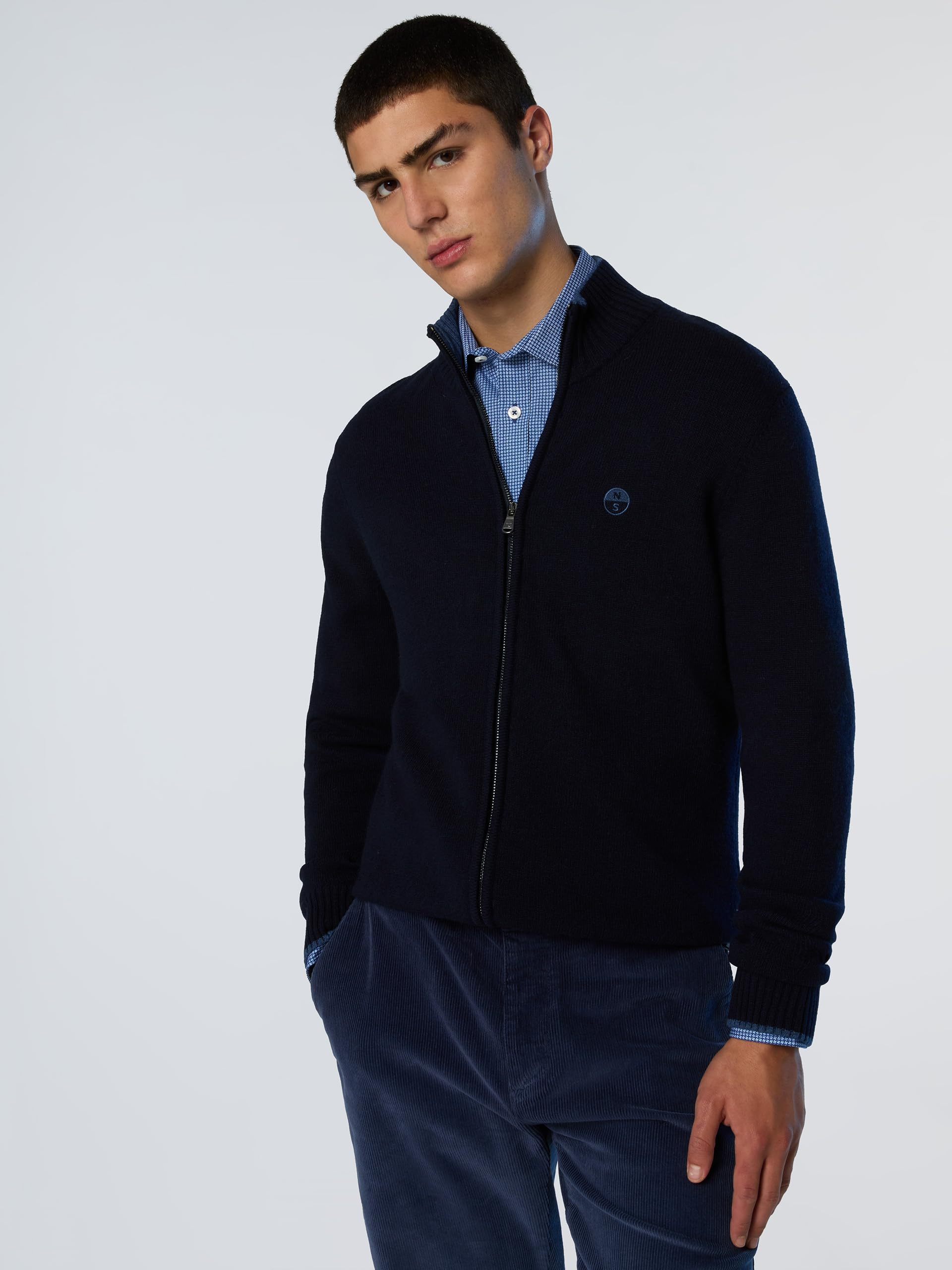 NORTH SAILS Cardigan Uomo in Misto Cashmere con Zip