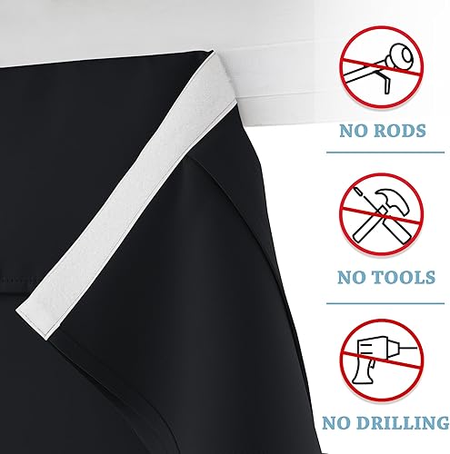 Miniatura 4 de RYB HOME 2 paneles de cubierta de ventana de puerta de aula, persianas opacas para ventanas y puertas de aula, persianas de bloqueo, diseño de