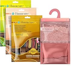 BINSBARRY Moisture Absorber Dehumidifier | 500ml Absorption Capacity | Prevents Mold, Dampness & Odor in Wardrobe, Bathroom, Kitchen & Bedroom | 220g x 3