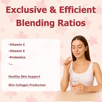 Vaginal Probiotics for Women Vaginal Dryness & PH Balance | 2,000mg Daily Supplement with Lactobacillus Strains, Cherry Blossom Extract, Multi-Collagen Blend, Hyaluronic Acid, Prebiotics, Vitamin C