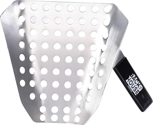 Popcorn Speed Scoop - Cuchara perforada de acero inoxidable de llenado rápido para bolsas, cubos y cajas, elimina los granos sin reventar,