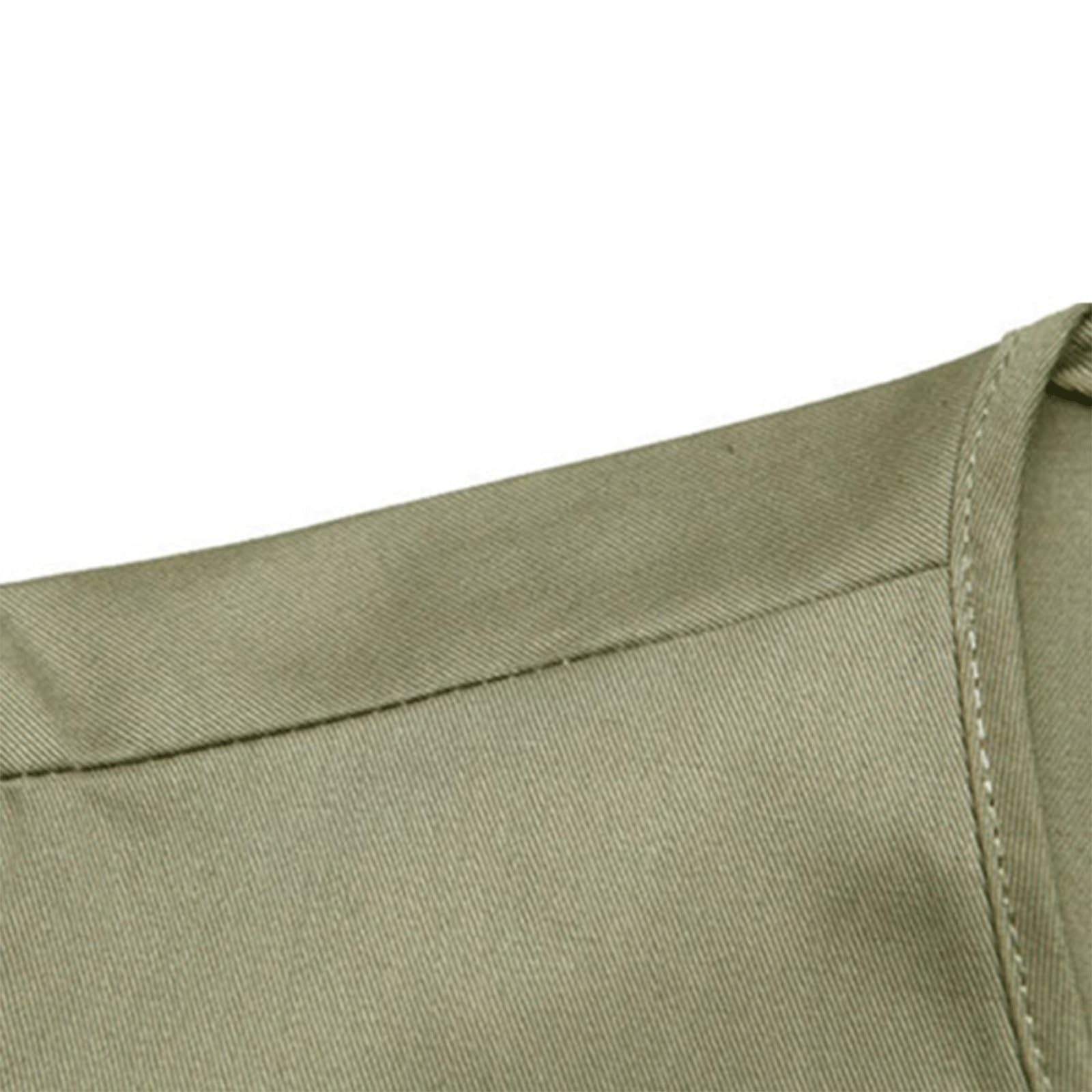 Wygwlg Gilet da pesca da lavoro da uomo Tinta unita Tasche multiple Cerniera Senza maniche Gilet primaverile per maglia da pesca Cargo Giacca senza maniche Gilet tattico