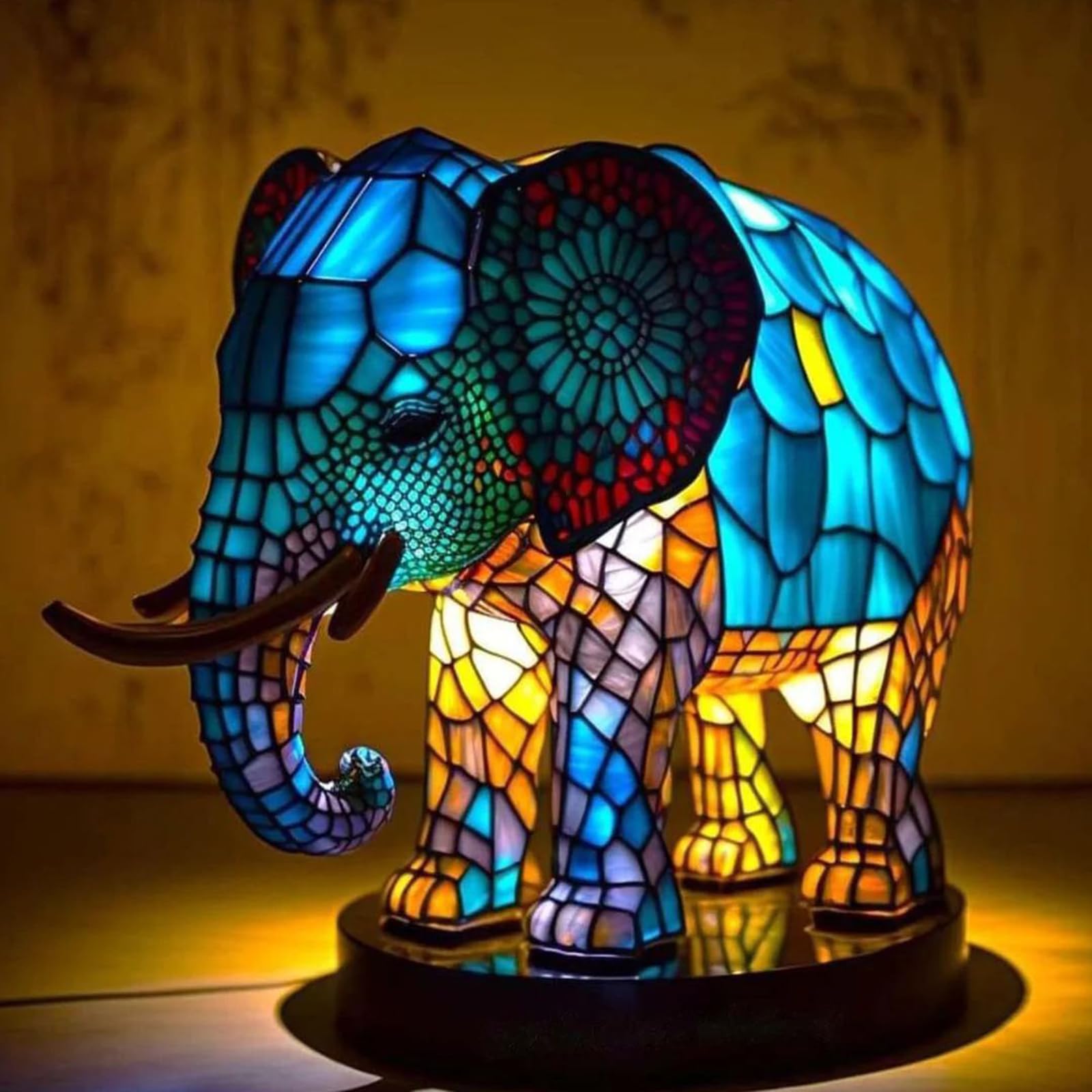 XIAOGUDONG Led Cat And Dog Series Art Night Light, Animal Style Resin Table Lamp, Art Coloured Animal Figurine, Vintage Animal Home Decor Resin Lamp, Fun Gift for Dog Lovers,21