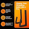 Set de Exhibidor de Pared para Cinturones de Lucha - Soporte de Pared para Cinturón WWE - Organizador de Pared para Cinturones - Duradero y Fácil de Instalar - Perfecto para Exhibir Cinturones de Campeonato de Lucha - 2 Piezas 3