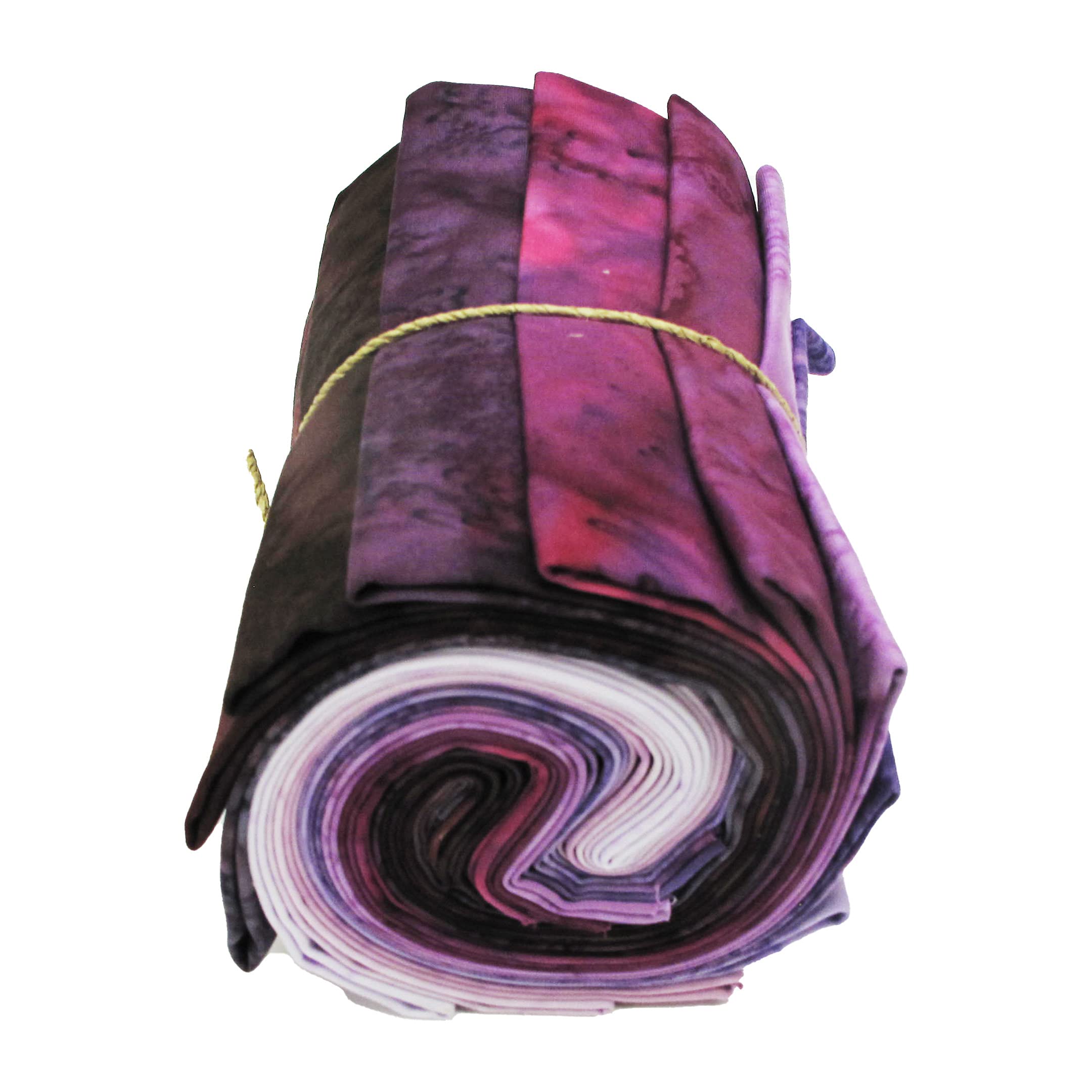 Hoffman California Hoffman Batik 1895 Watercolor Fat Quarter Bundle 12pcs Magenta, Yard