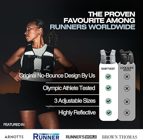 Miniatura 6 de Chaleco con soporte para teléfono para correr con botella de agua de 17 onzas líquidas  Chaleco de hidratación reflectante  Ajustable  Ligero  6