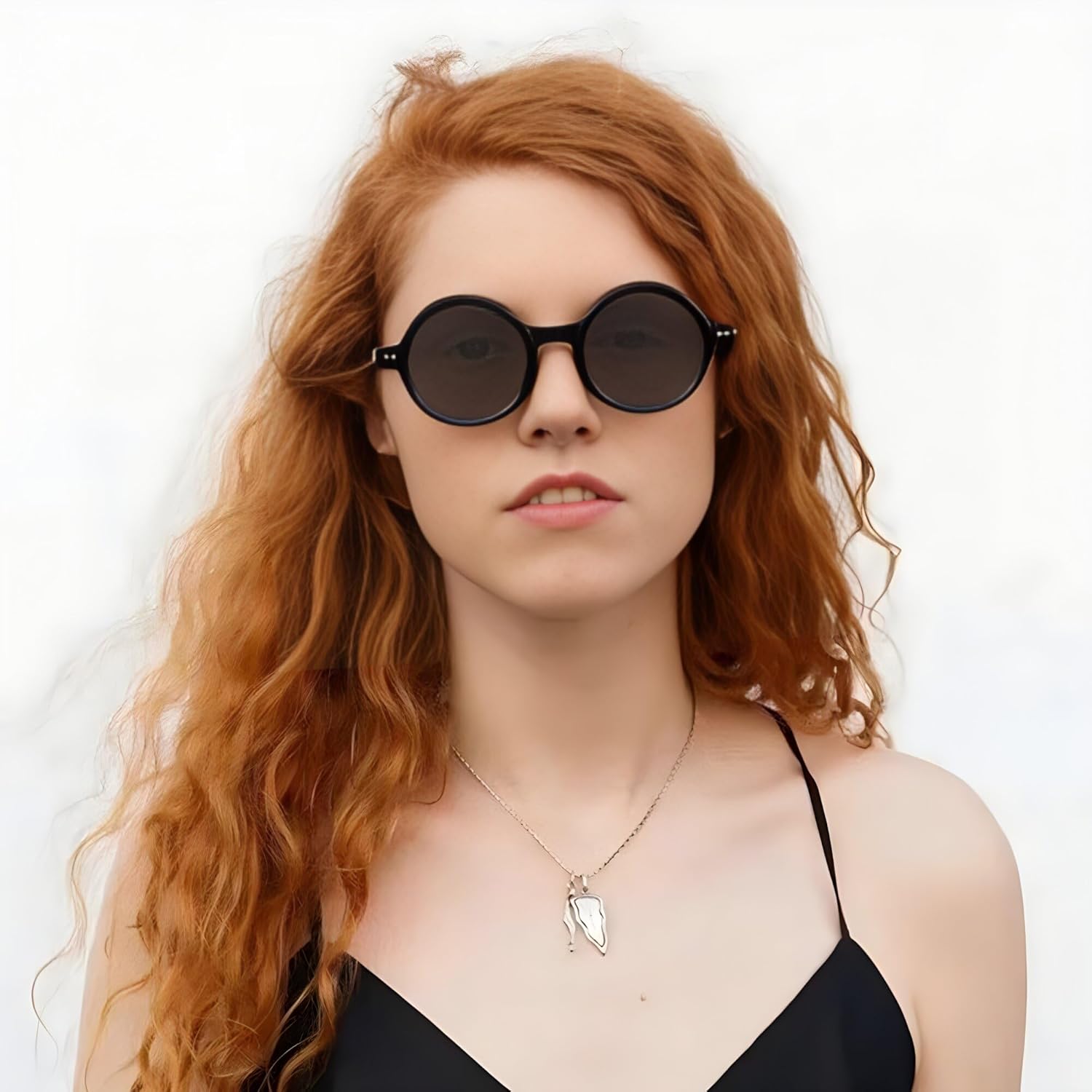 Trendy Round Polarized Sunglasses for Men Women Chunky Hippie Costume Sun Glasses 90s Circle Retro Style - Image 2