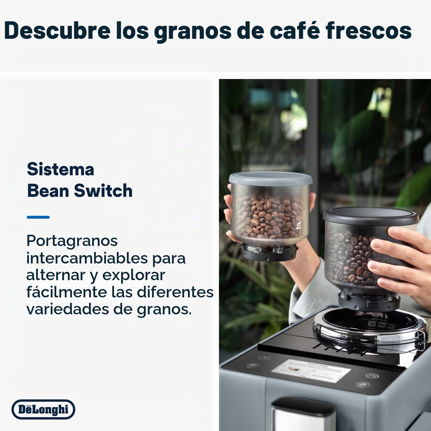 DeLonghi Rivelia Cafetera Superautomática con Depósito de Leche 19 Bares Gris