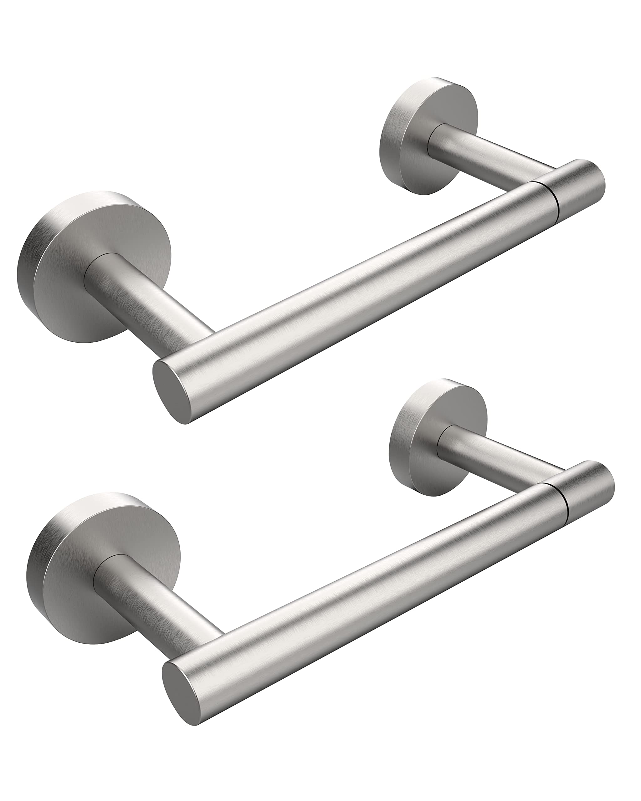 Rarxtr Brushed Nickel Brushed 2 Pack Toilet Paper Holder Sus304 Stainless Steel Double Post Pivoting Toilet Paper Roll Holder Wall Mounted Toilet Tissue Holder For Commercial Bathroom Rv