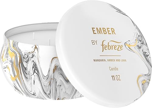 Miniatura 13 de Febreze Vela perfumada, calma y restaura el aroma, vela de 4 mechas de 11 onzas, paquete individual