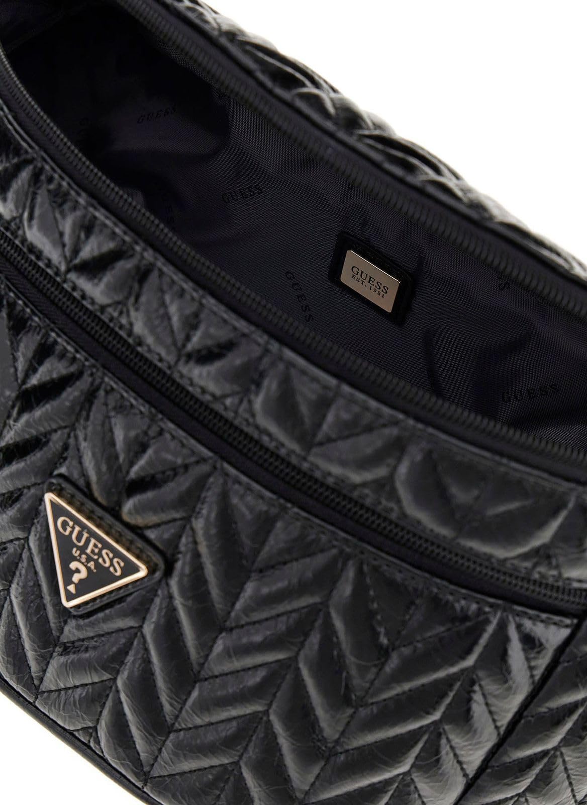 GUESS Sac Banane Sac à épaule bandoulière Cheryl Belt Bag Black Noir