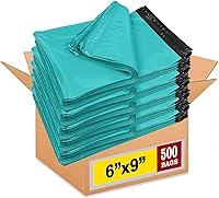 Vista 6 de iMBAPrice 14.5x19 Pulgadas Sobres Grandes #6 de Color Azul Verde 500-Pack, Bolsas de Envío y Embalaje de Polietileno, Autoadhesivas, Impermeables