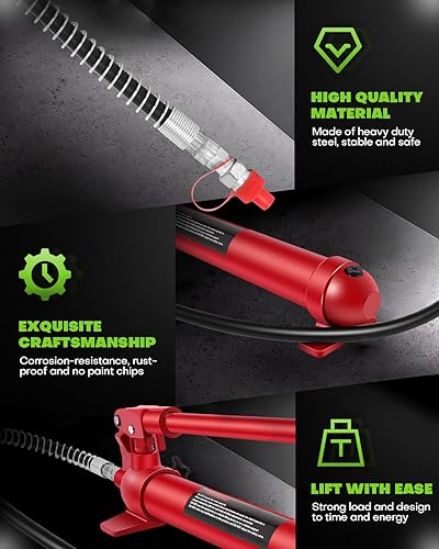 Miniatura 3 de SCITOO Hydraulic Hand Pump 10 Ton Red