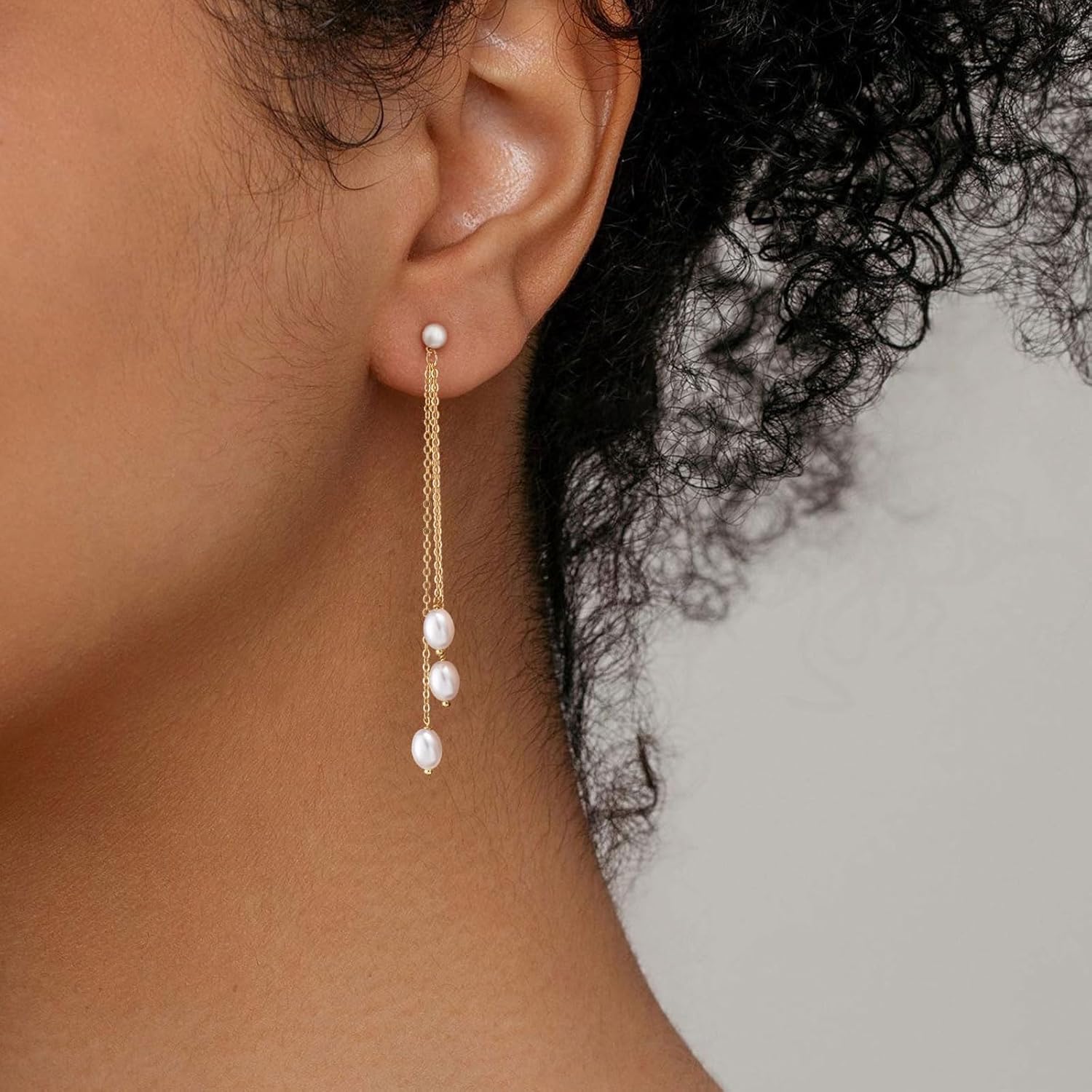 VRIUA Dangle Earrings for Women - 14K Gold Plated Statement Drop Earrings Dainty CZ Wedding Dangling Earrings Trendy Jewelry - Image 6