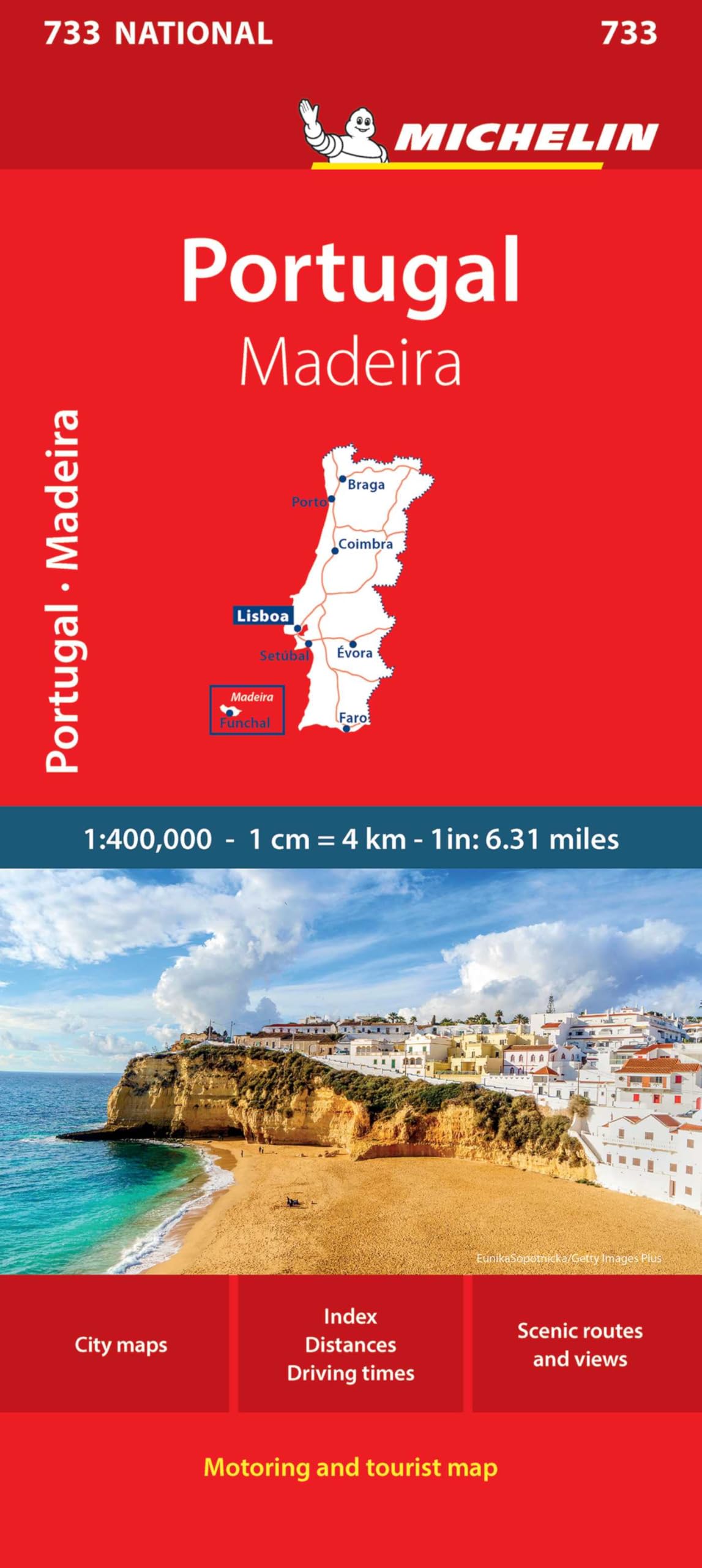 Portugal & Madeira - Michelin National Map 733: Straßen- und Tourismuskarte 1:400 000
