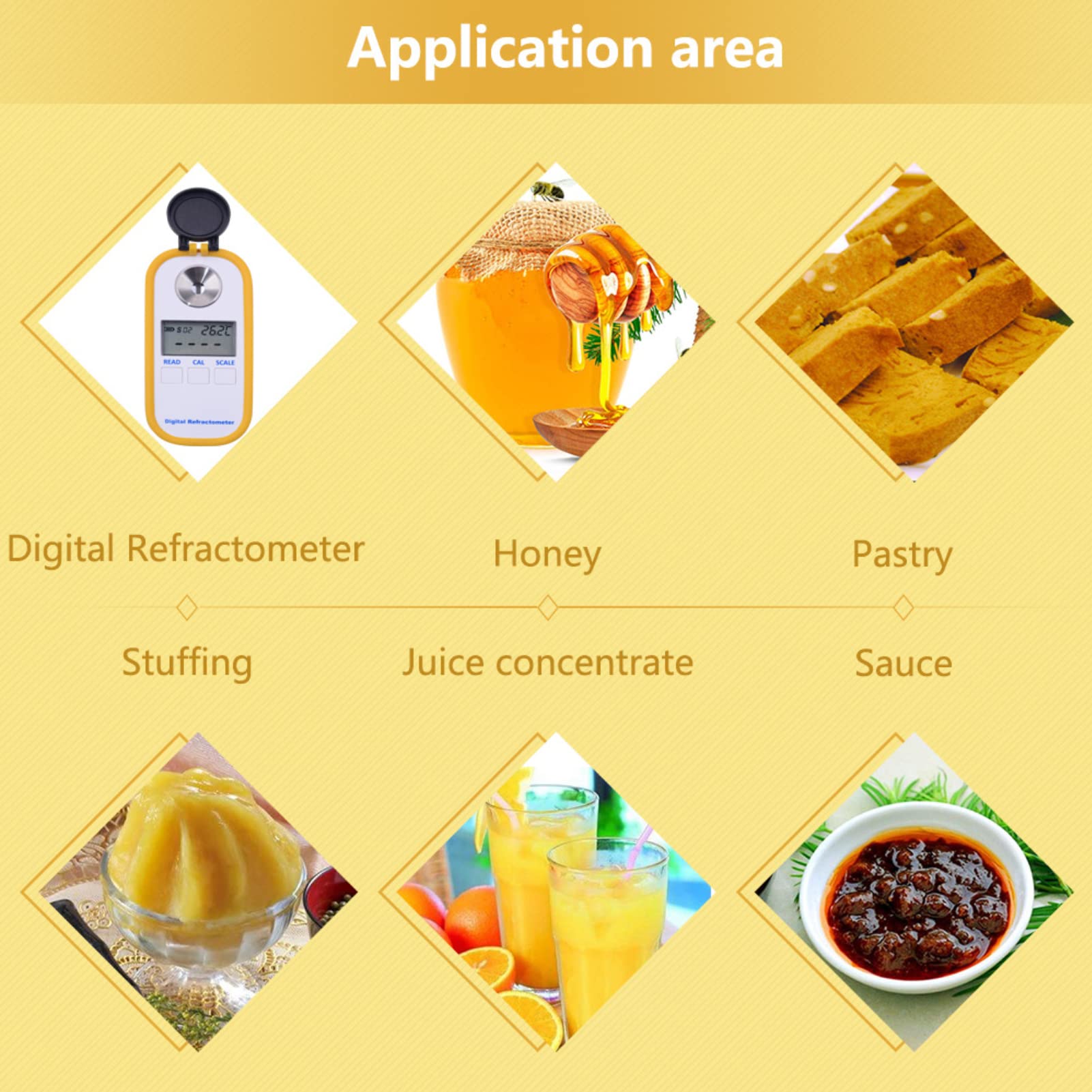 Honig-Digital-Refraktometer, hochgenaues Hand-Taschen-Honig-Refraktometer, Energiesparen für Bienenwerkzeuge Zuckergehalt, Baume, Wasser