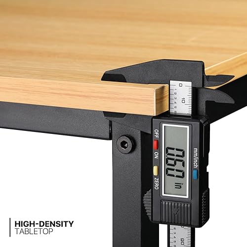 Miniatura 9 de MoNiBloom Escritorio para computadora mesa moderna de estilo simple para laptop para leer escribir sala de estar dormitorio color nogal claro