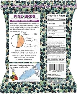 Pine Bros. Gummy Sore Throat Softish Drops 30 Count (Approx) (Pack of 1, Elderberry)