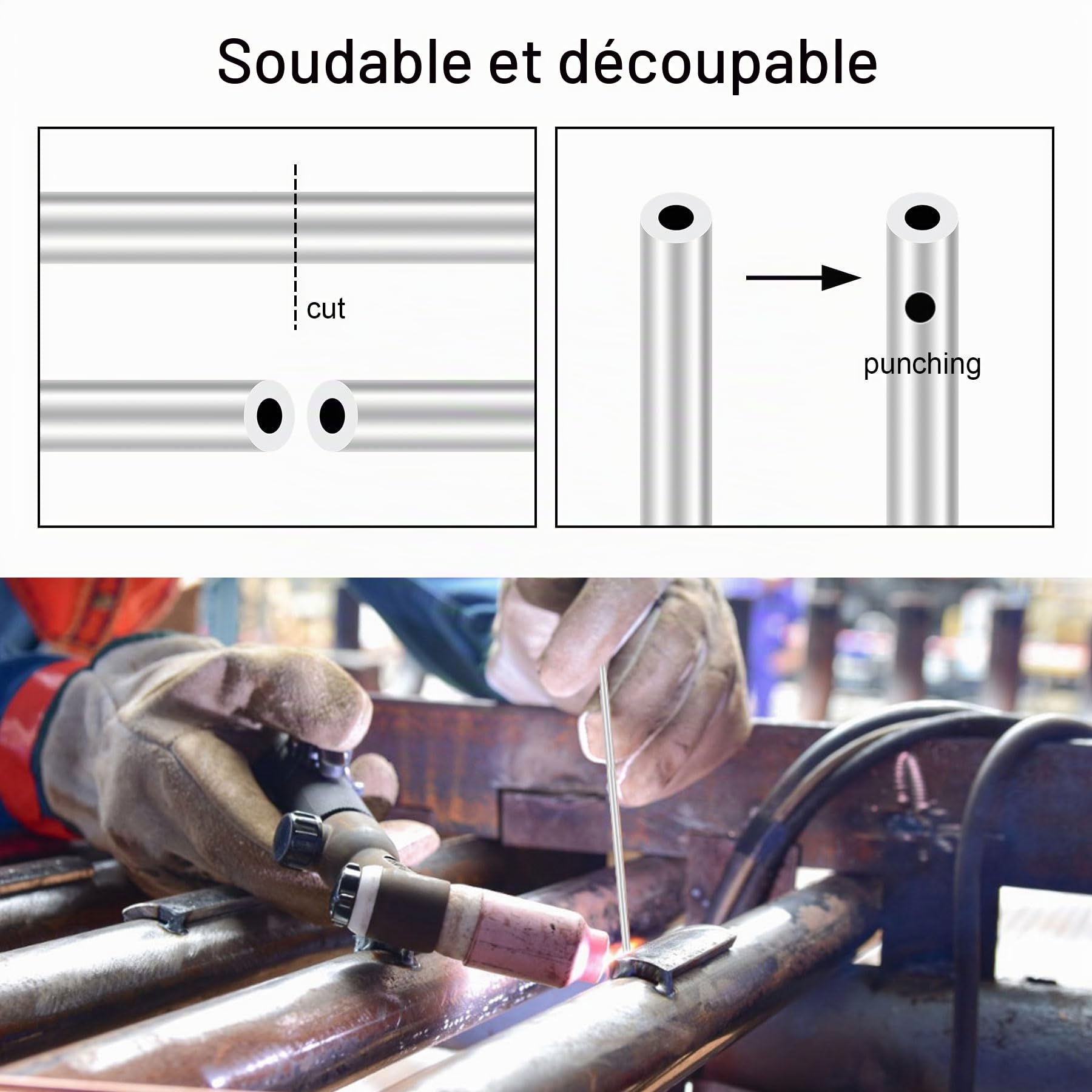Lot de 3 tubes ronds droits en aluminium 6063, longueur 250 mm, diamètre extérieur 14 mm, diamètre intérieur 10 mm (ID) pour industriel, décoratif, architectural