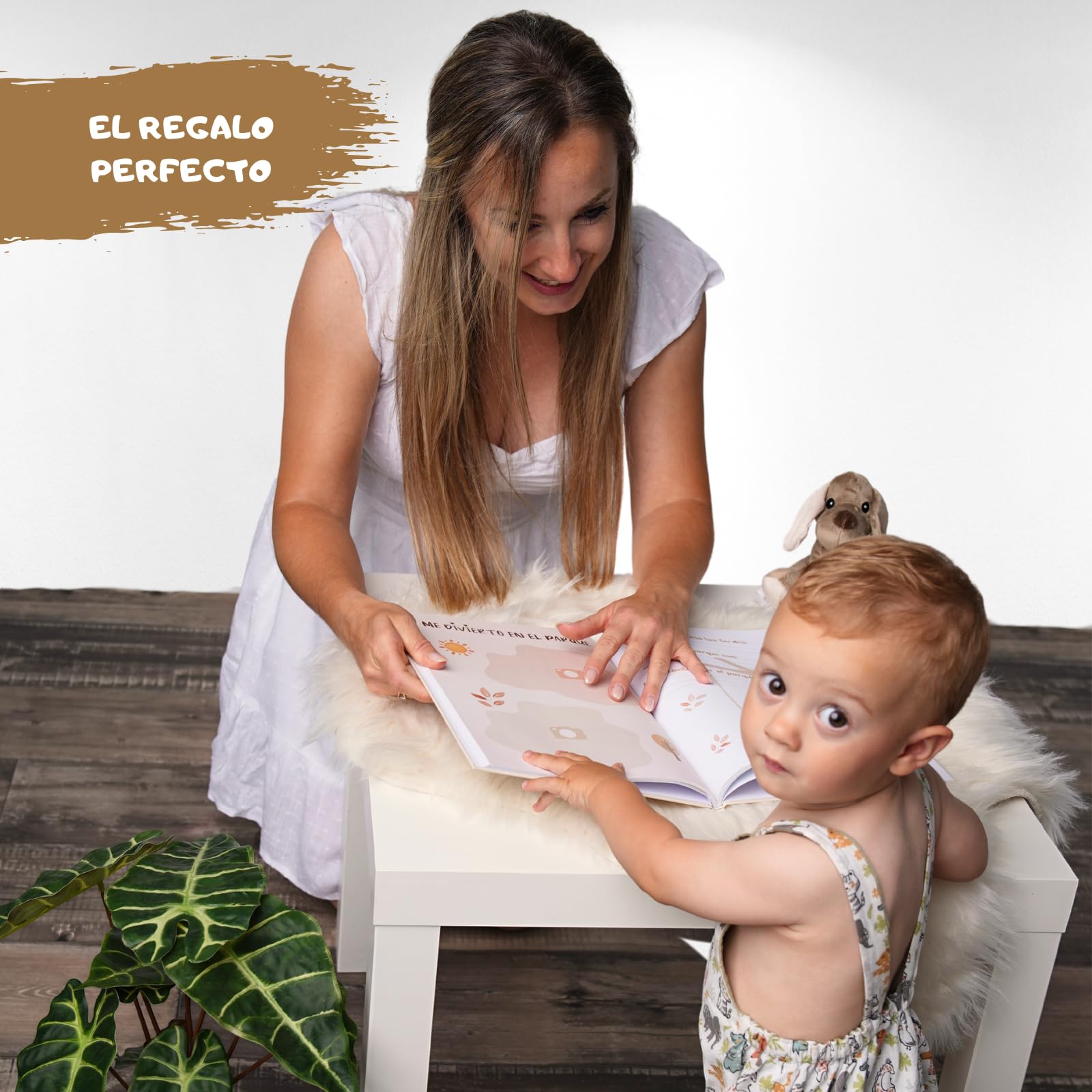 Album Bebe Recien Nacido para Pegar Fotos y Escribir del Primer Año - Regalo Original Recuerdos de Niño y Niña [80 paginas Tamaño A4] Diario Madres primerizas Babyshower Nacimientos, Libro de embarazo