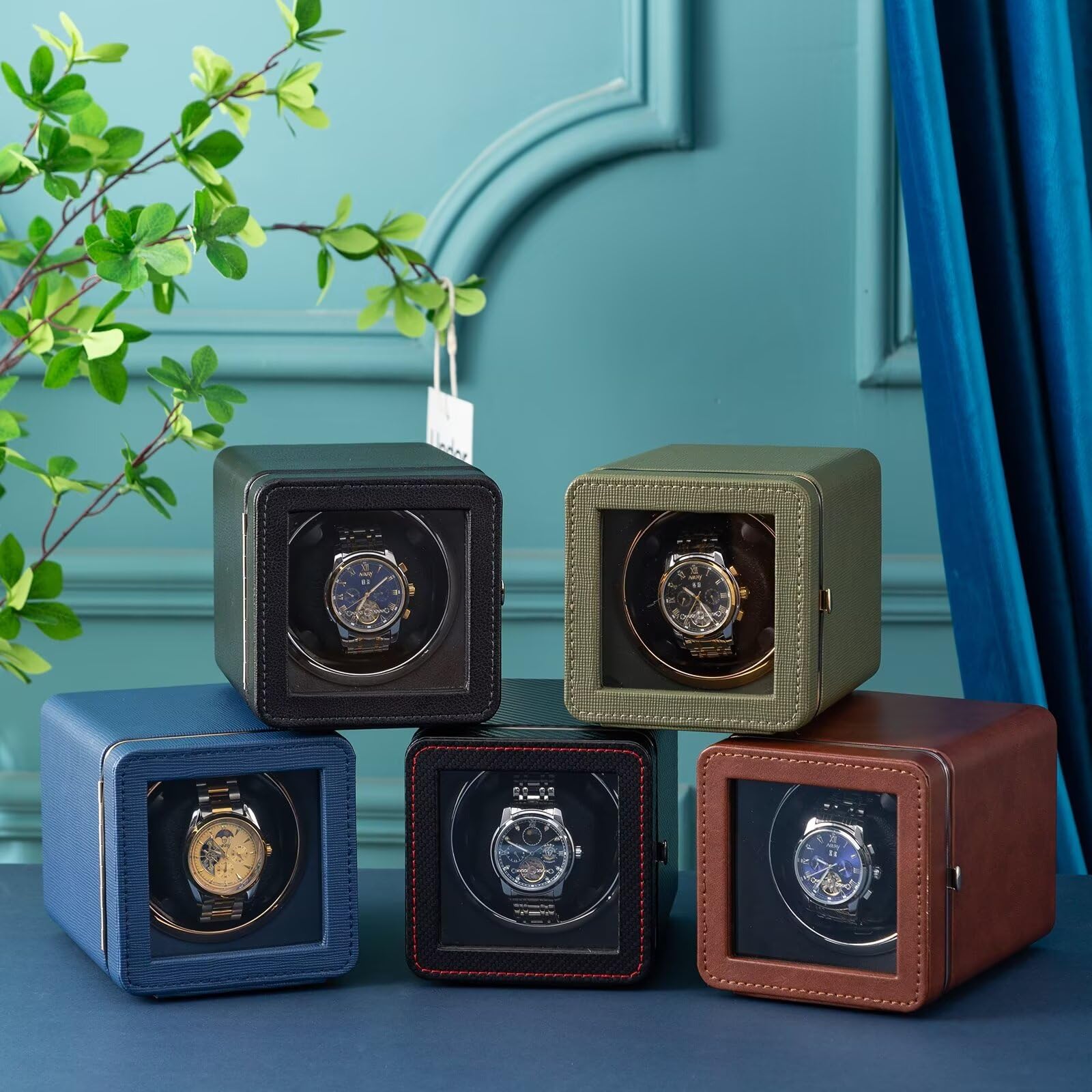 Uhrenbeweger 1 Uhr Watch Winder Box Automatik Uhrenbeweger leise Uhrenbeweger für Automatikuhr Type-C USB Aufladen luxuriöser Uhrendreher Automatischer Uhrenbeweger für eine Uhr Uhren Bewegungsgerät