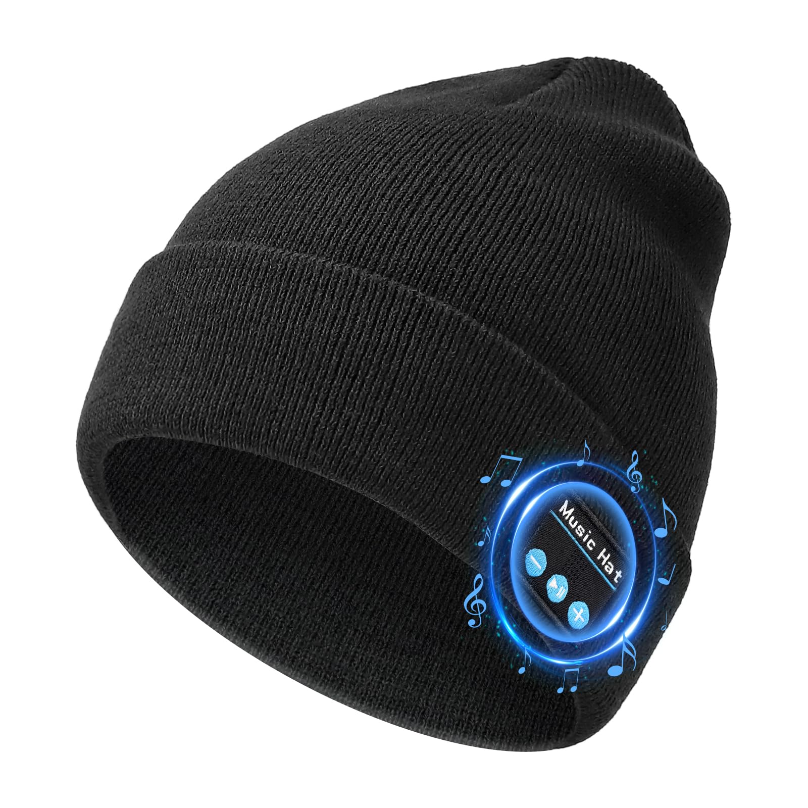 Bluetooth Beanie Hat with Headphones HD Stereo Sound and Built-in Mic Unique Tech Gifts for Men Women Teen
